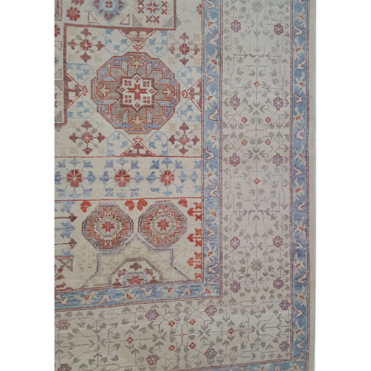 Pacific Tabriz-Pk 16633 Ivory Blue Traditional Hand Knotted Rug