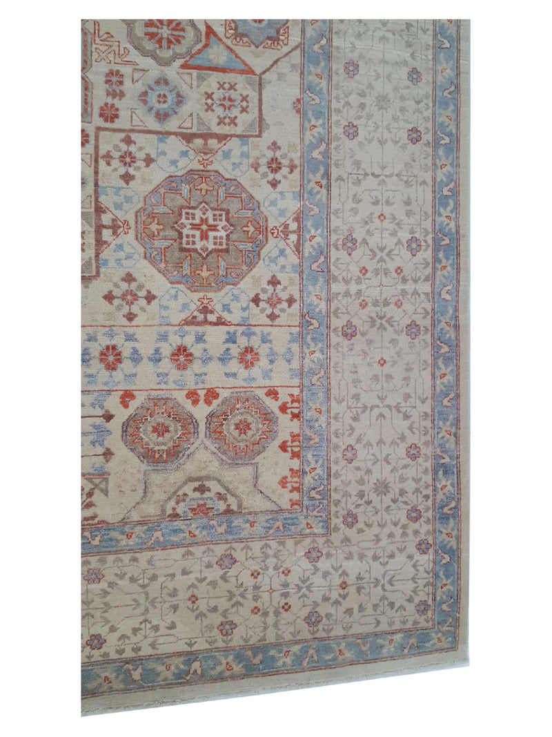 Pacific Tabriz-Pk 16633 Ivory Blue Traditional Hand Knotted Rug
