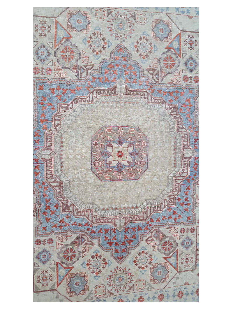 Pacific Tabriz-Pk 16633 Ivory Blue Traditional Hand Knotted Rug