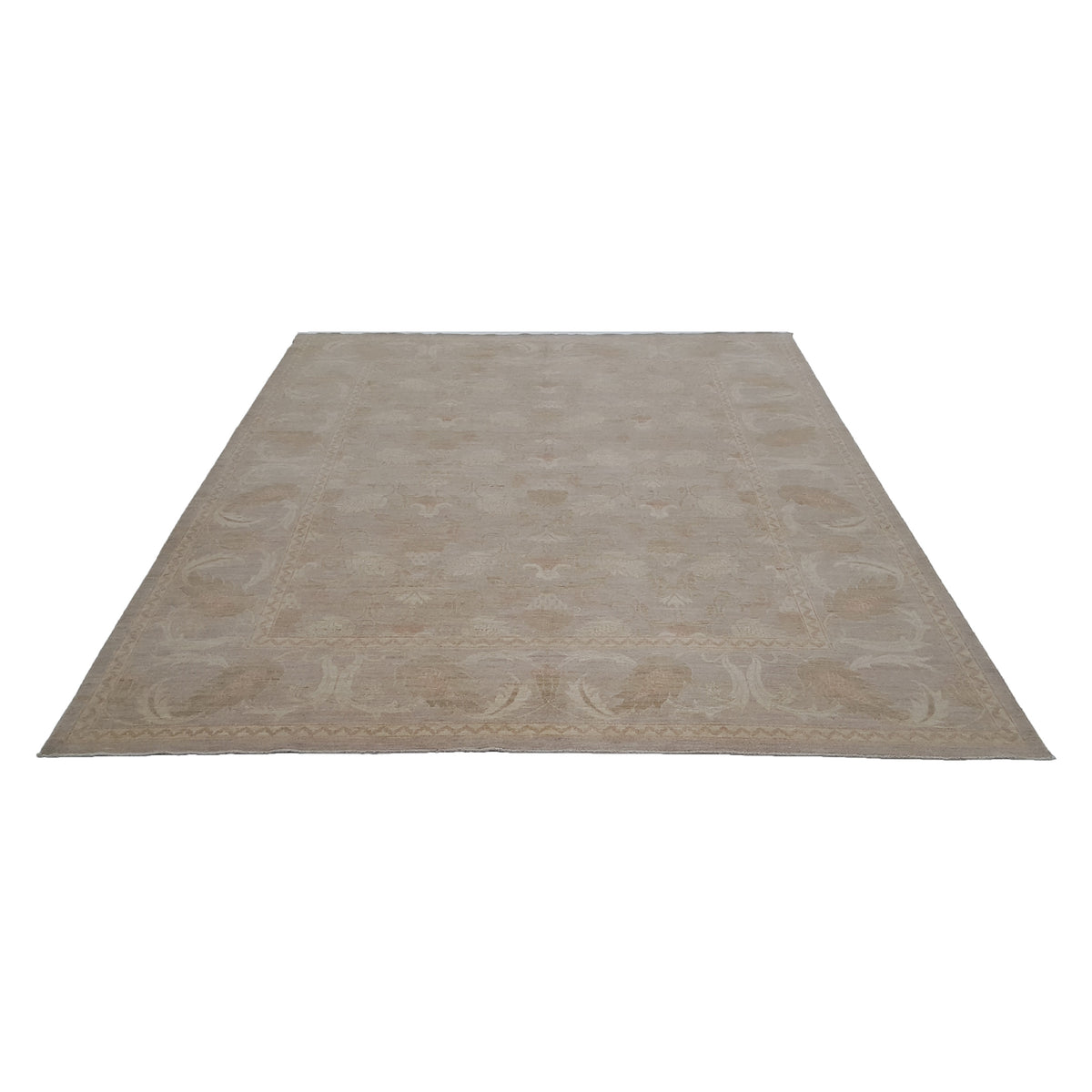 Pacific Tabriz-Pk 16638 Lt.Grey Lt.Brown Transitional Hand Knotted Rug