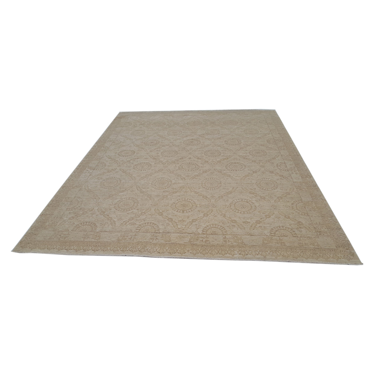 Pacific Tabriz-Pk 16648 Beige Beige Transitional Hand Knotted Rug