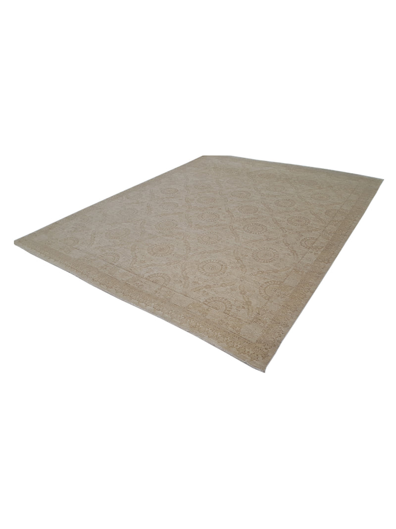 Pacific Tabriz-Pk 16648 Beige Beige Transitional Hand Knotted Rug