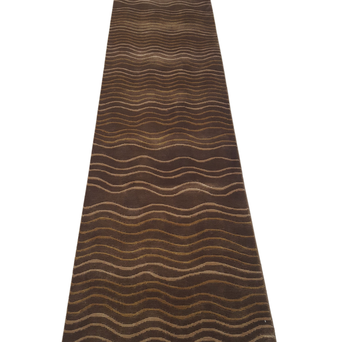 Pacific Waterfall 16686 Brown Brown Modern Hand Knotted Rug