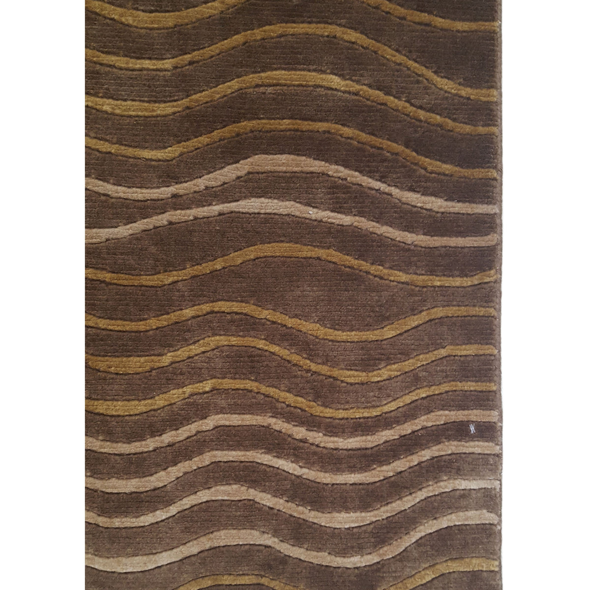 Pacific Waterfall 16686 Brown Brown Modern Hand Knotted Rug