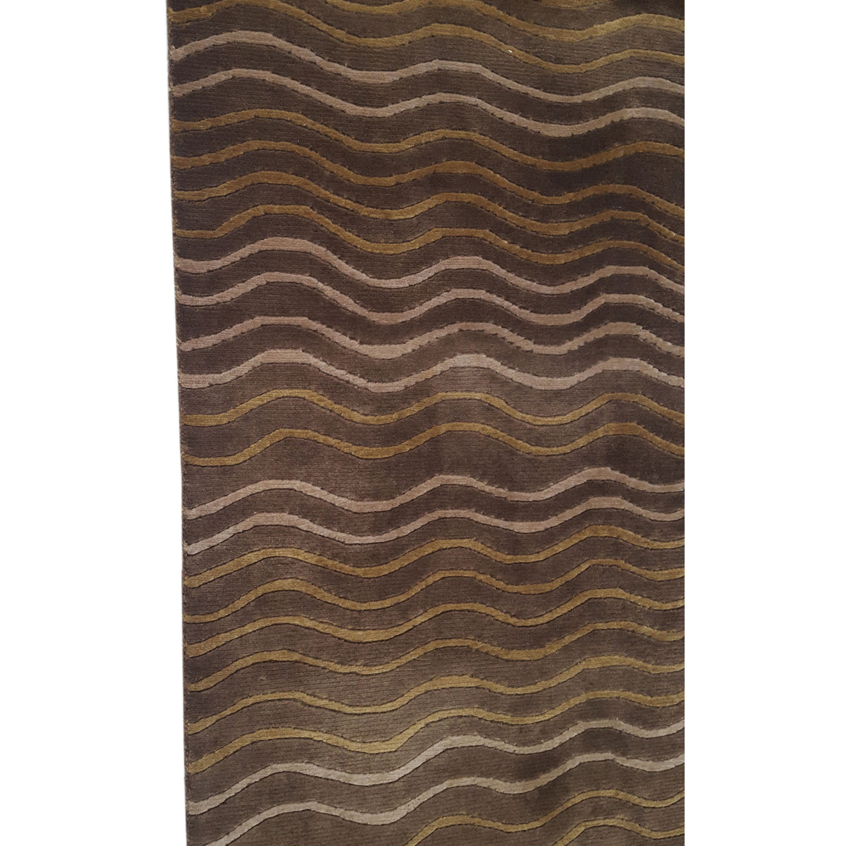 Pacific Waterfall 16686 Brown Brown Modern Hand Knotted Rug