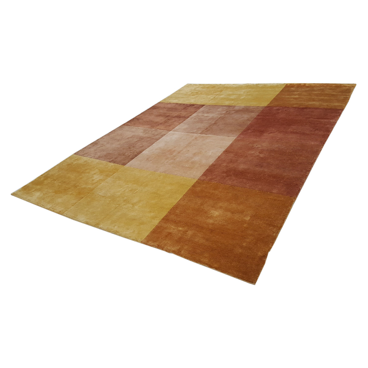 Pacific Plad 16688 Yellow Brown Modern Hand Knotted Rug