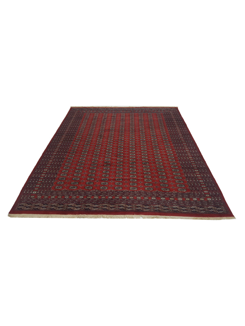 Pacific Bokhara 16701 Red Red Traditional Hand Knotted Rug