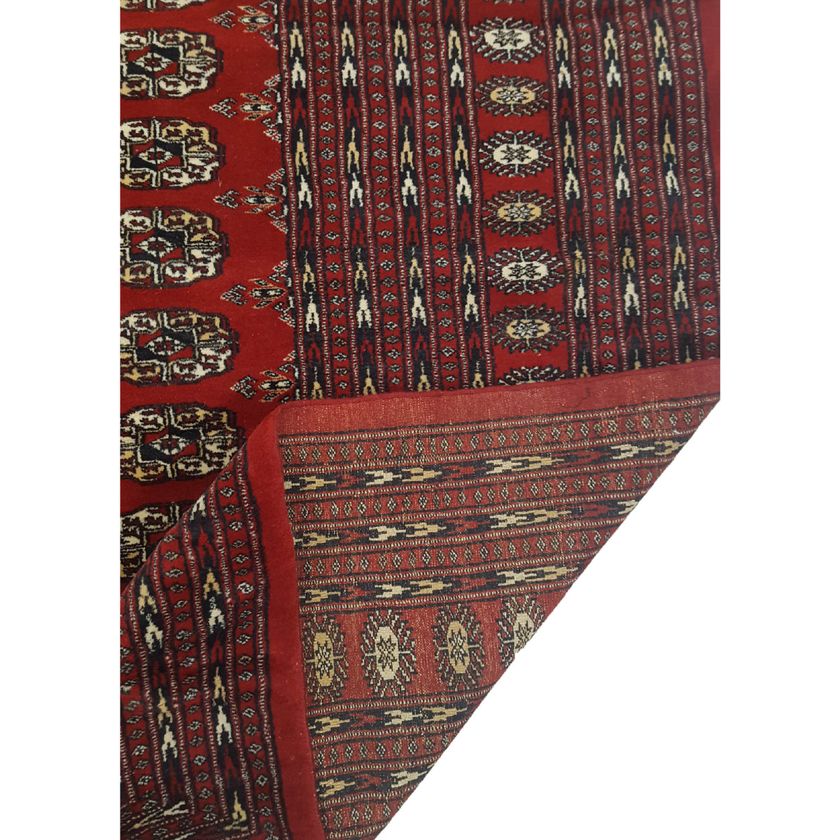 Pacific Bokhara 16701 Red Red Traditional Hand Knotted Rug