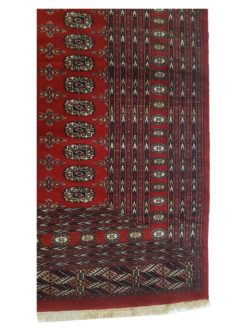 Pacific Bokhara 16701 Red Red Traditional Hand Knotted Rug