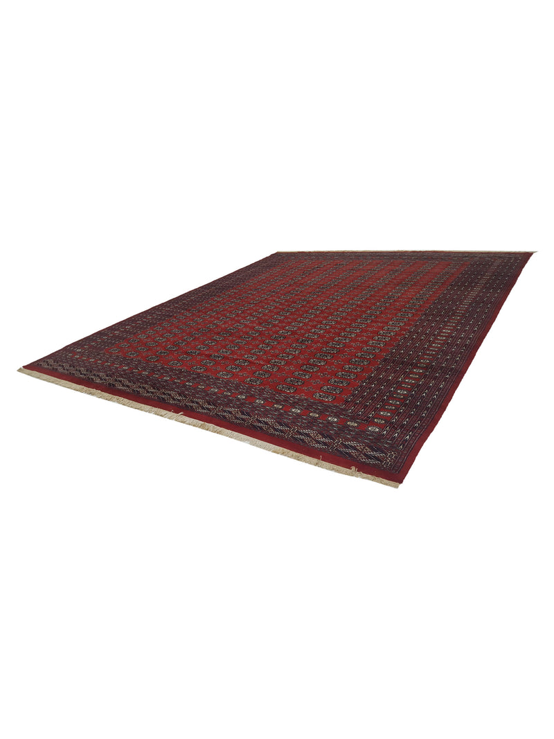 Pacific Bokhara 16701 Red Red Traditional Hand Knotted Rug