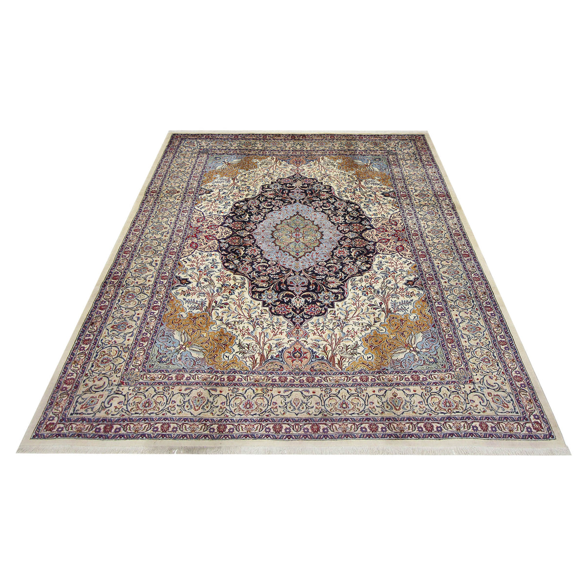 Pacific Mashad 16711 Ivory Traditional Semi Antique Rug