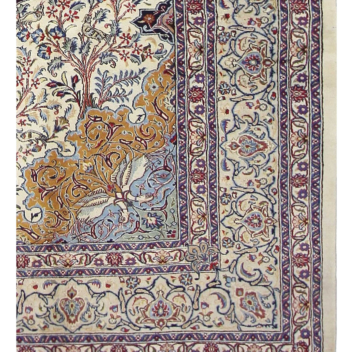 Pacific Mashad 16711 Ivory Traditional Semi Antique Rug