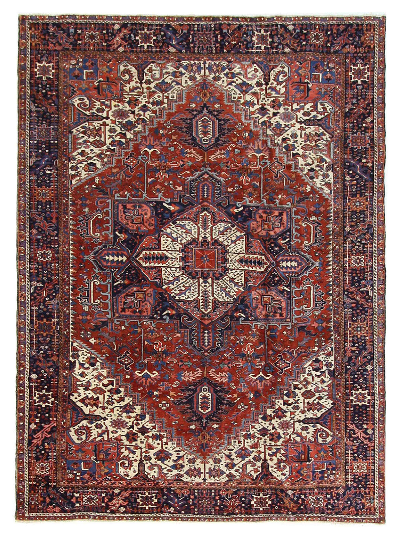 Fasa Antique Heriz  Rust Multi Traditional