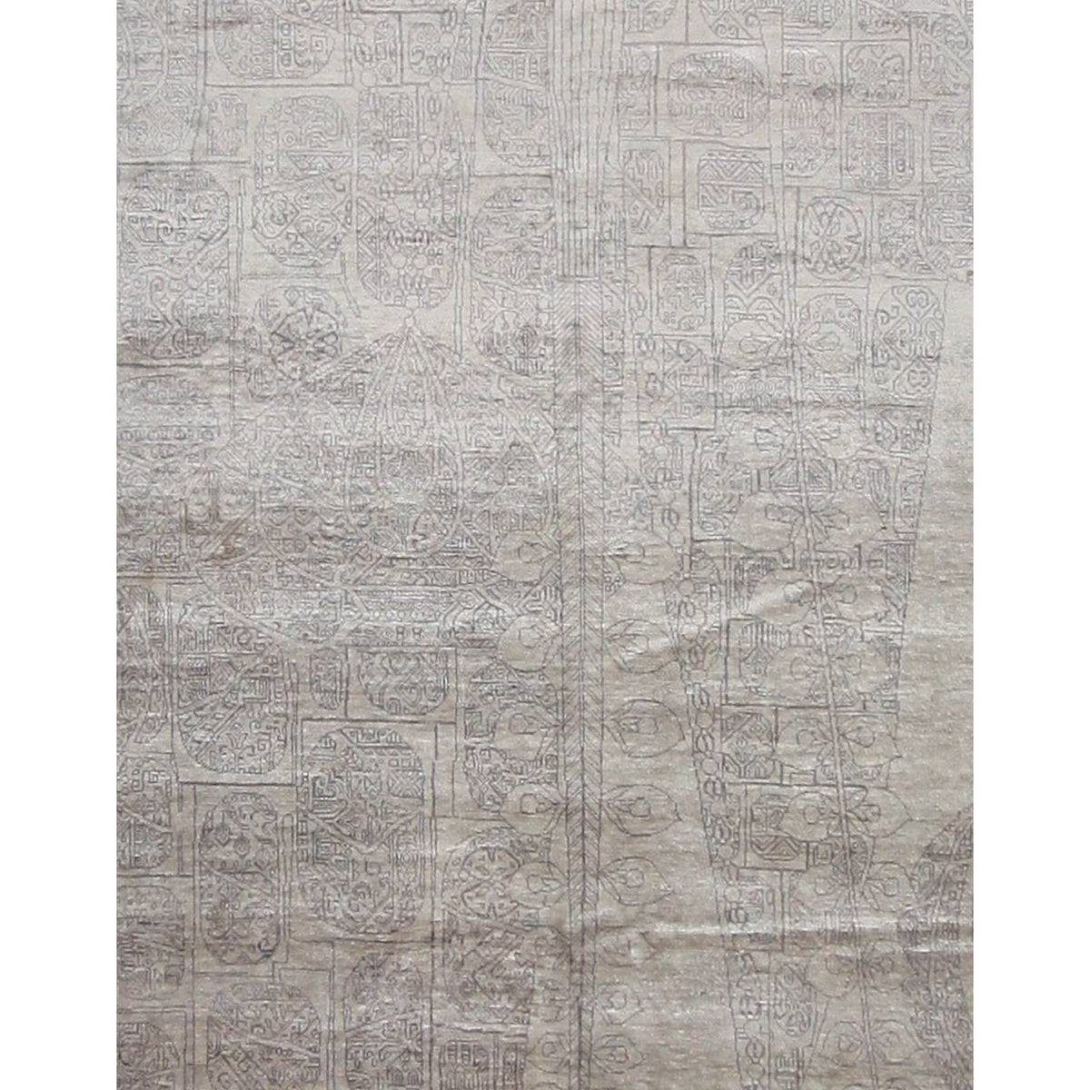 Pacific Visalia 16739 Beige Beige Transitional Hand Knotted Rug