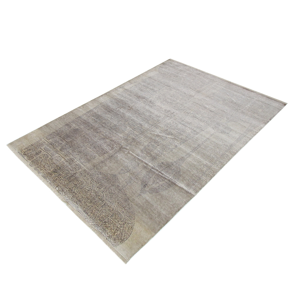 Pacific Visalia 16739 Beige Beige Transitional Hand Knotted Rug
