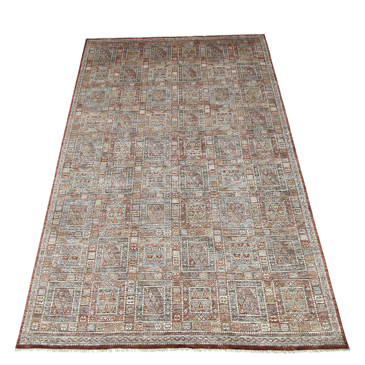 Pacific Baltimore 16746 Rust Grey Traditional Hand Knotted Rug