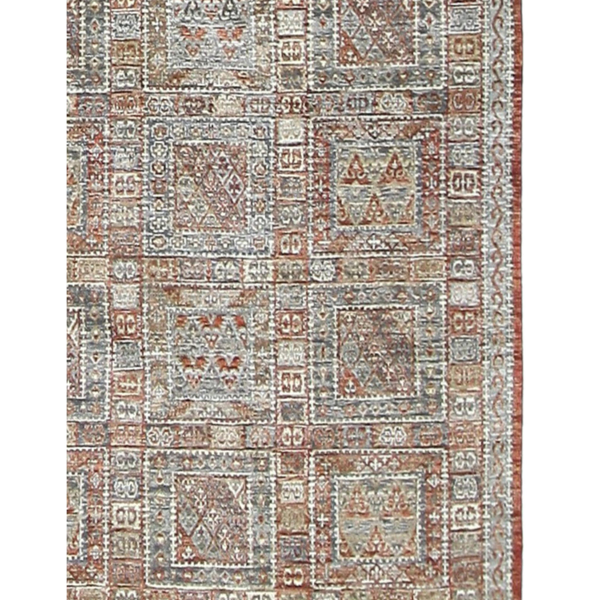 Pacific Baltimore 16746 Rust Grey Traditional Hand Knotted Rug