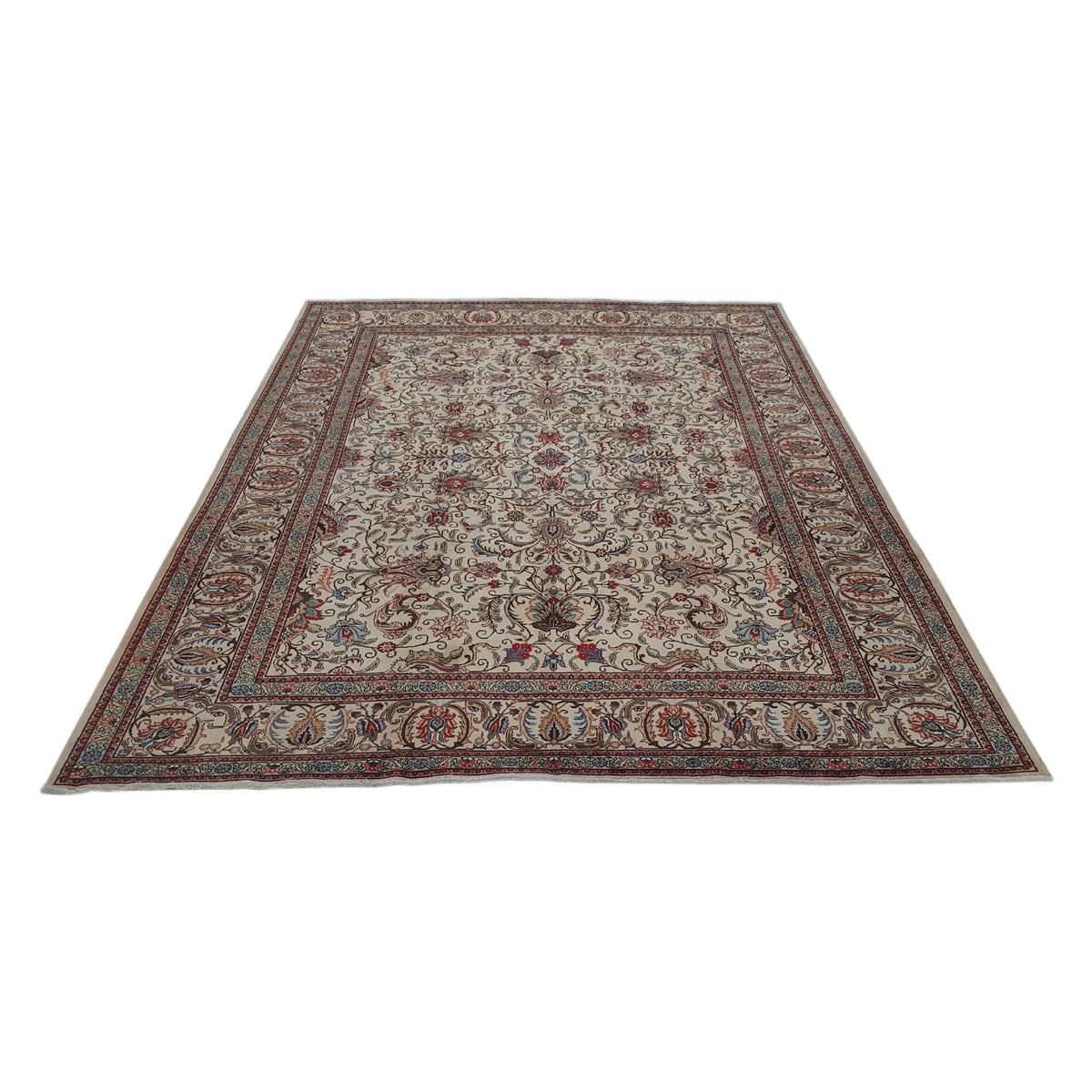 Pacific Tabriz 16824 Beige Beige Traditional Hand Knotted Rug