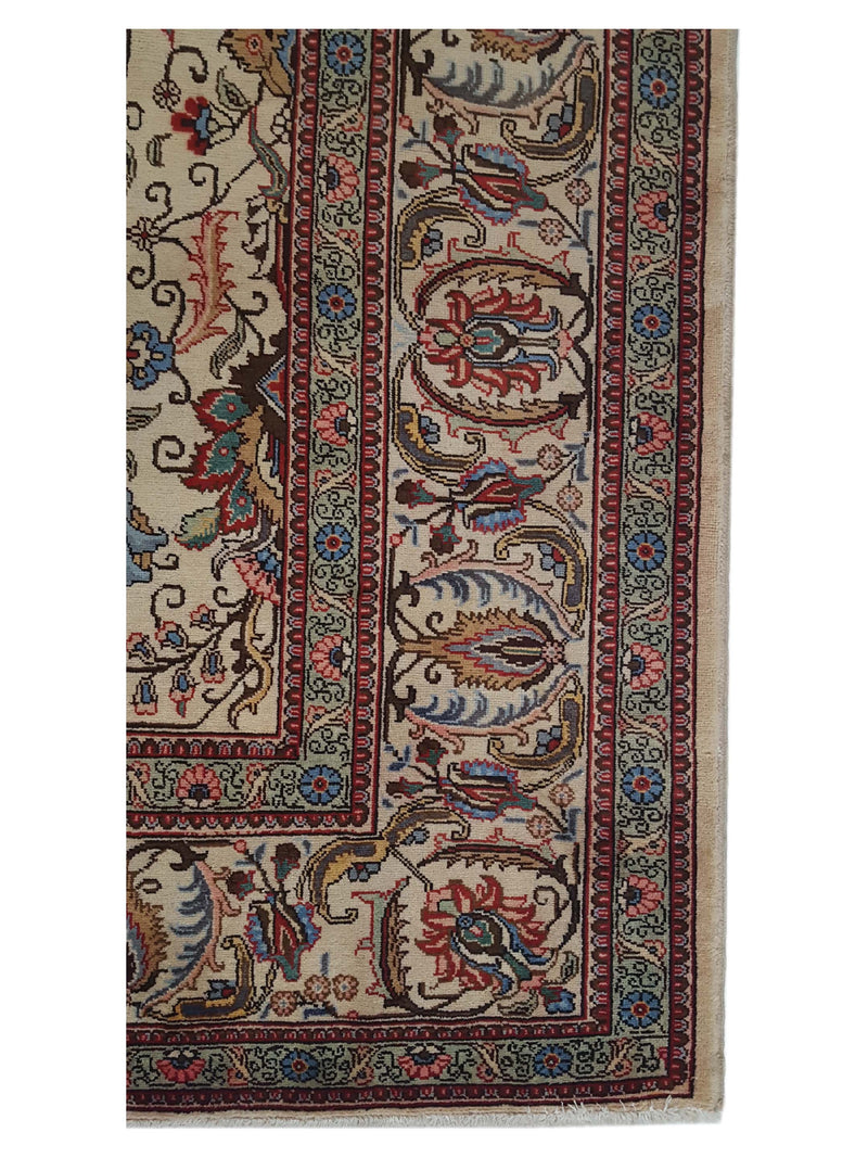 Pacific Tabriz 16824 Beige Beige Traditional Hand Knotted Rug
