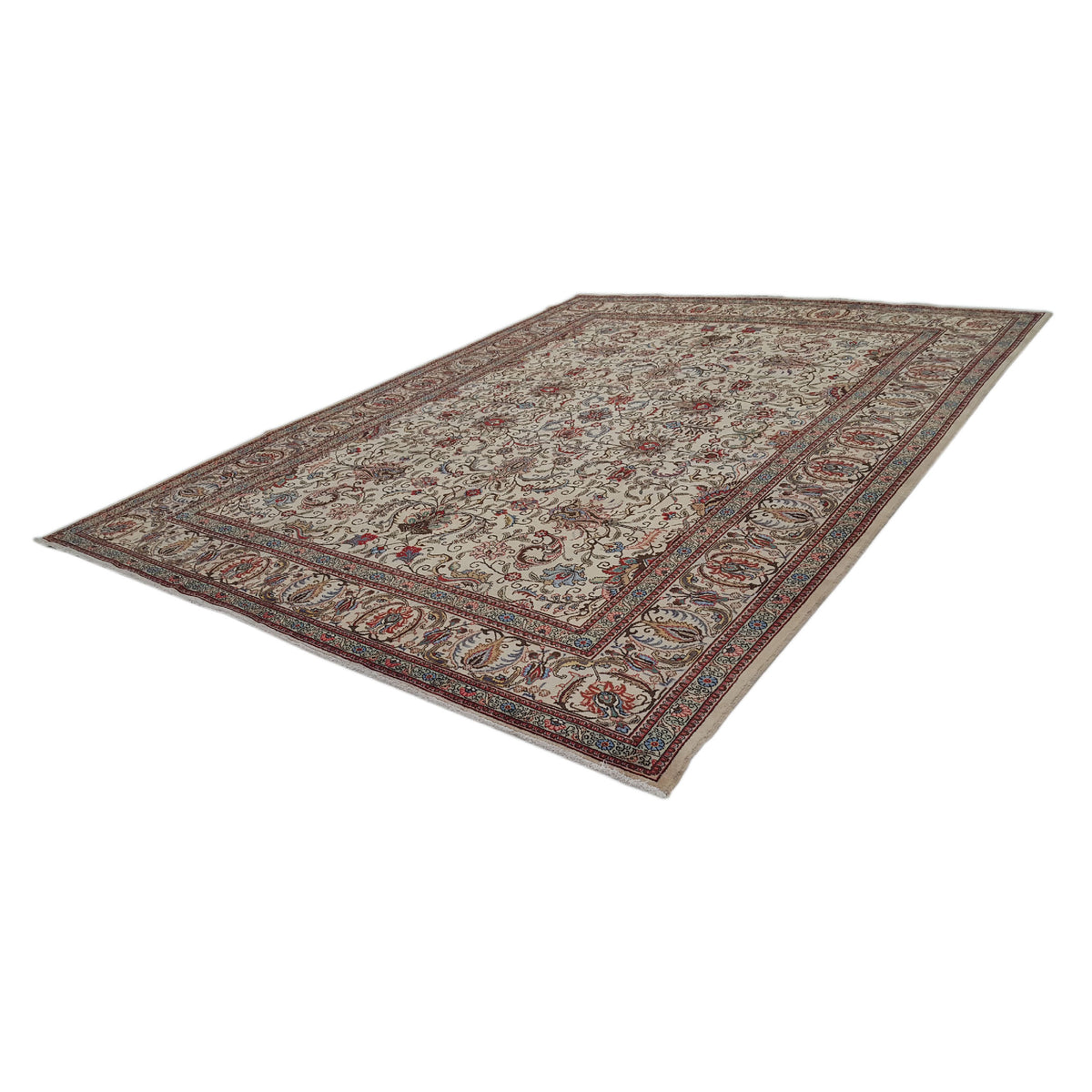 Pacific Tabriz 16824 Beige Beige Traditional Hand Knotted Rug