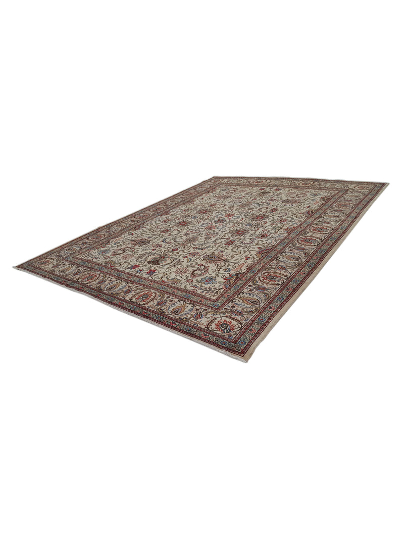 Pacific Tabriz 16824 Beige Beige Traditional Hand Knotted Rug