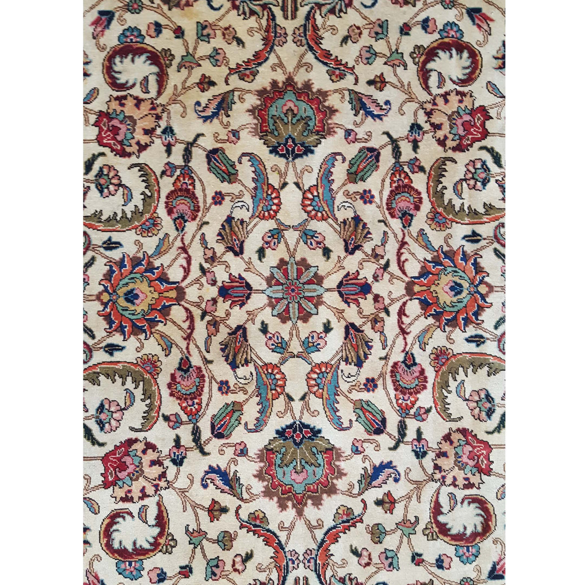 Pacific Tabriz 16825 Beige Red Traditional Hand Knotted Rug