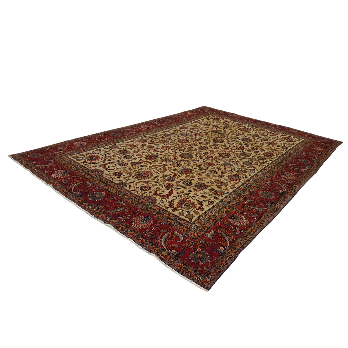 Pacific Tabriz 16825 Beige Red Traditional Hand Knotted Rug