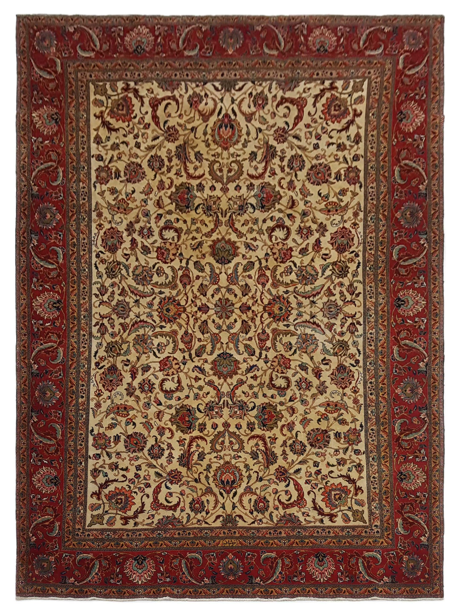 Pacific Tabriz  Beige Red Traditional