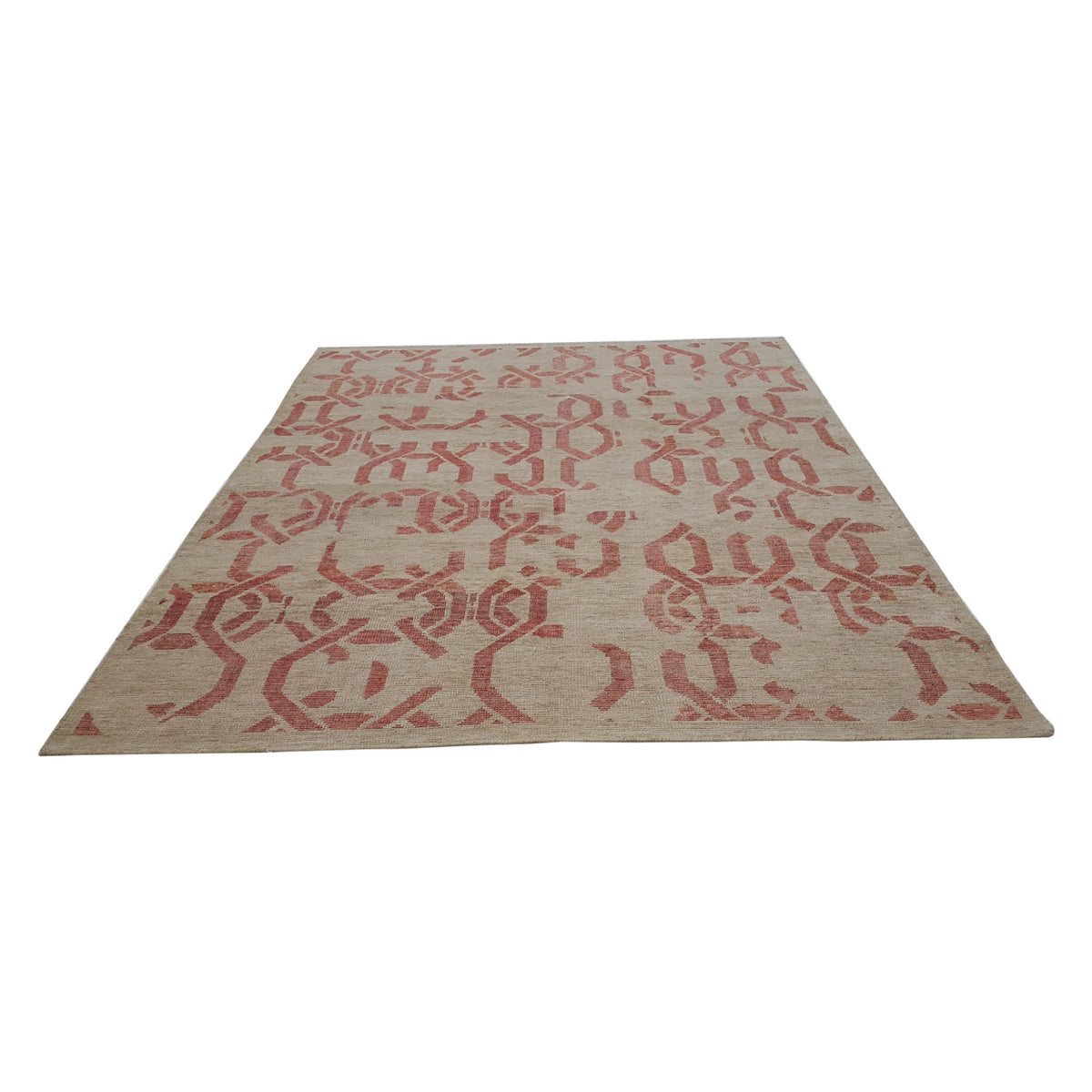 Pacific Water Colors 16898 Beige Red Modern Hand Knotted Rug