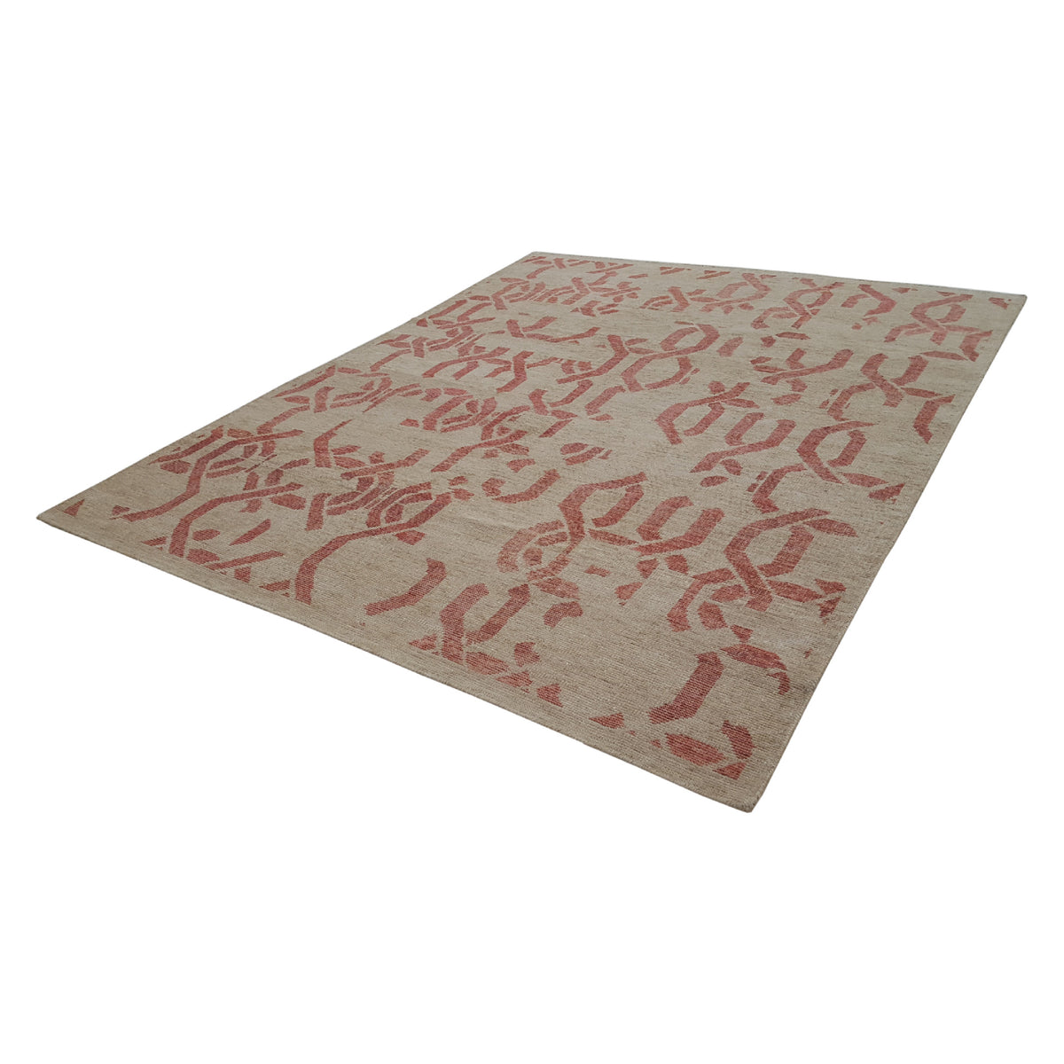 Pacific Water Colors 16898 Beige Red Modern Hand Knotted Rug