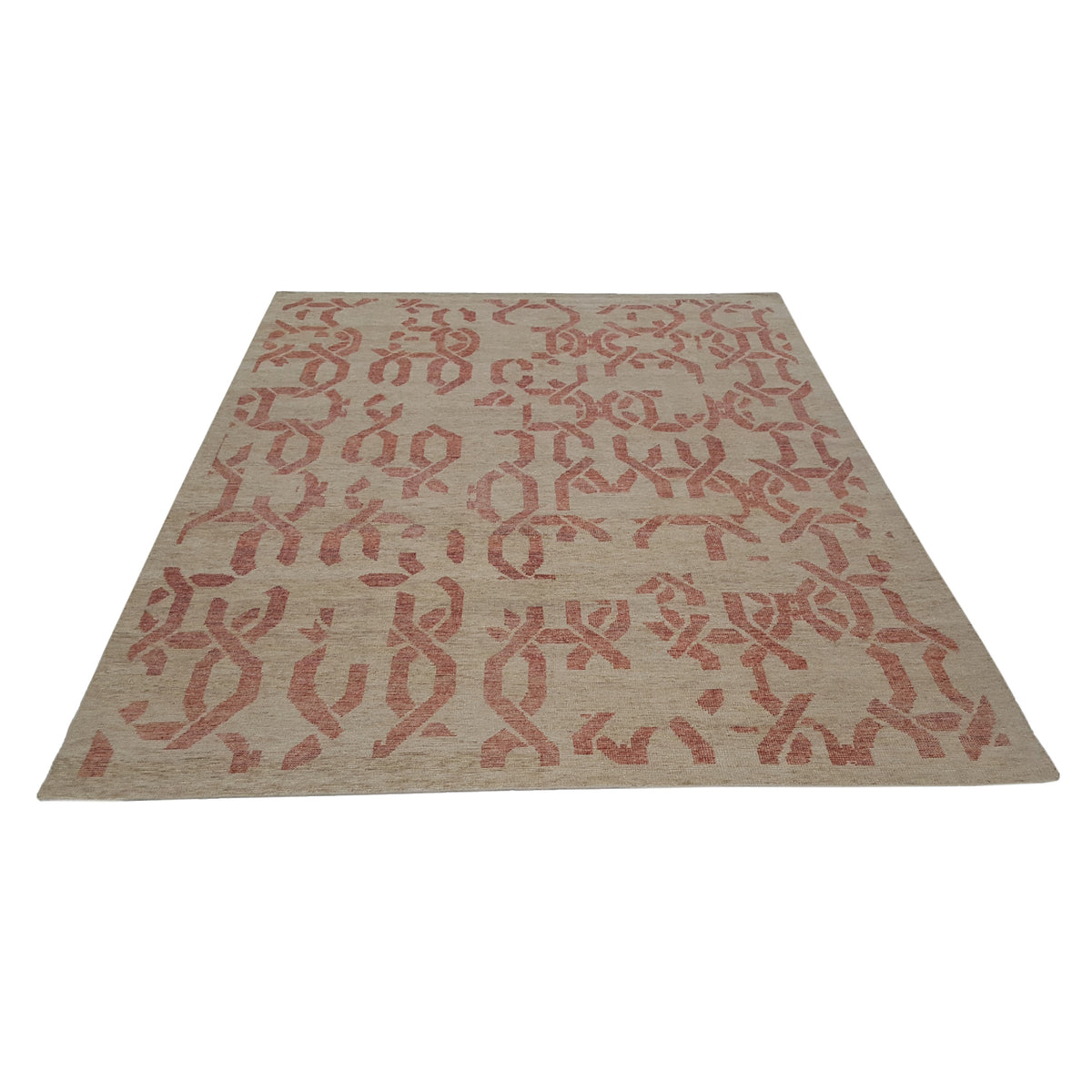 Pacific Water Colors 16899 Beige Red Modern Hand Knotted Rug