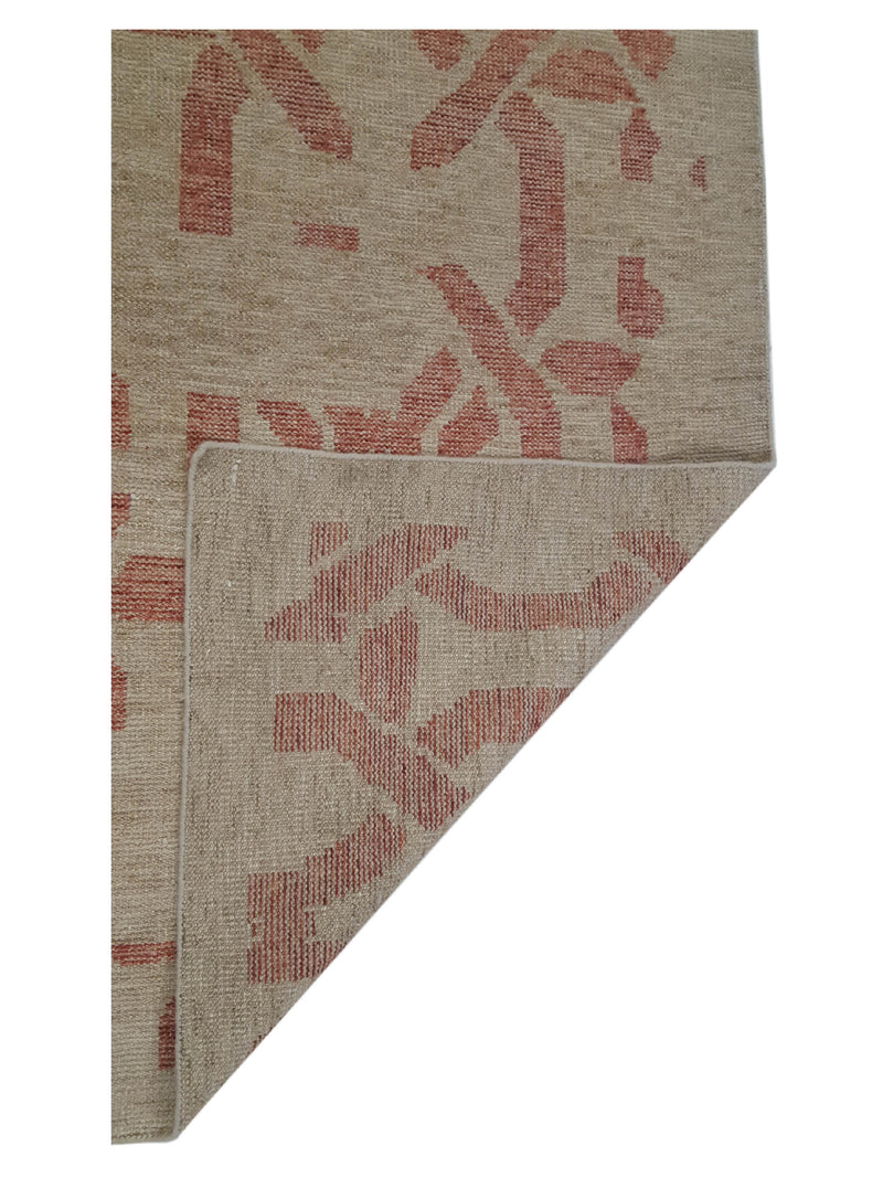 Pacific Water Colors 16899 Beige Red Modern Hand Knotted Rug
