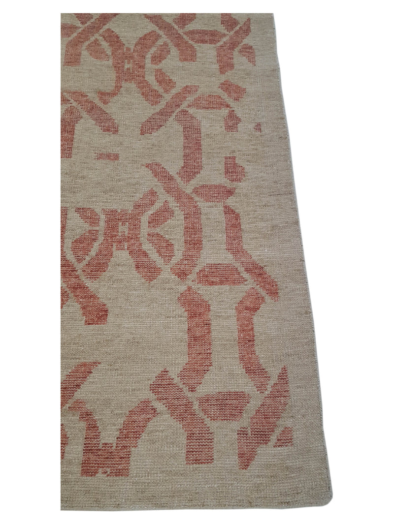 Pacific Water Colors 16899 Beige Red Modern Hand Knotted Rug