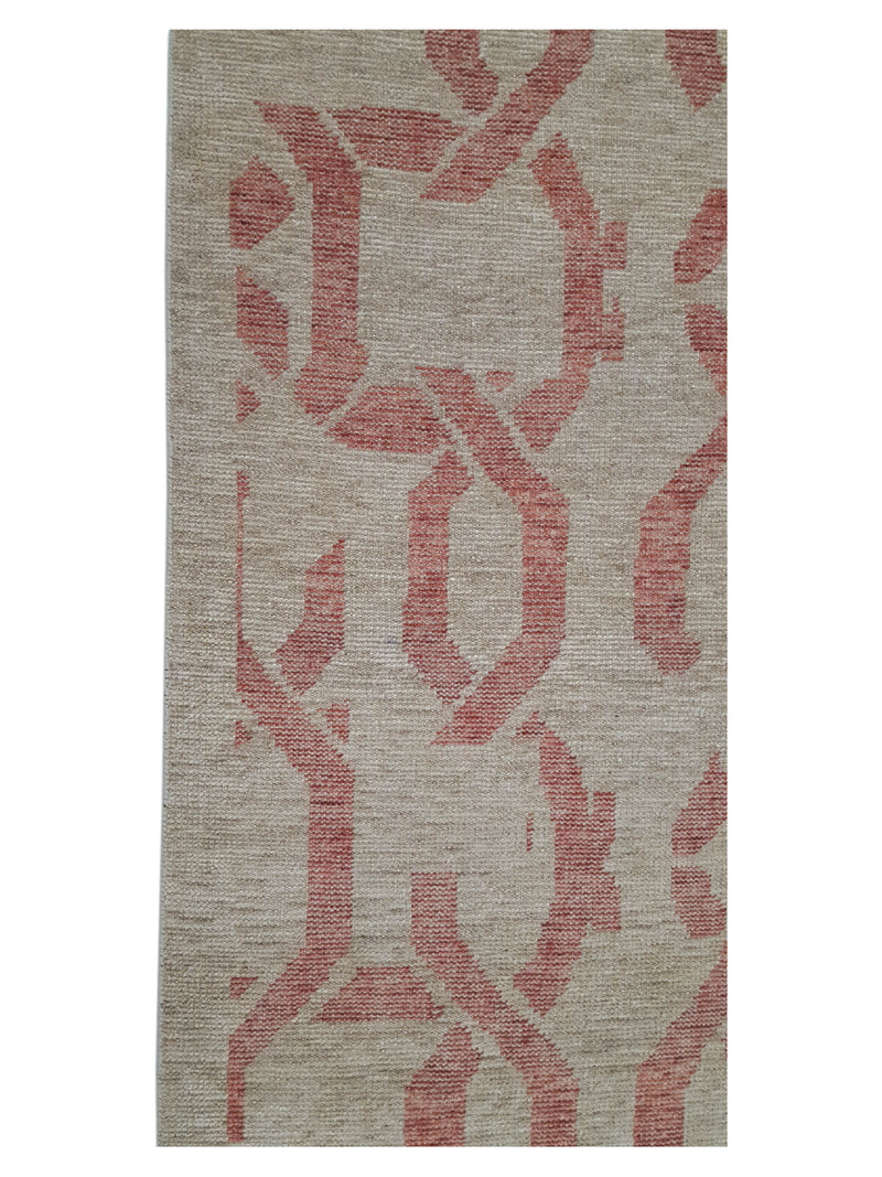 Pacific Water Colors 16899 Beige Red Modern Hand Knotted Rug