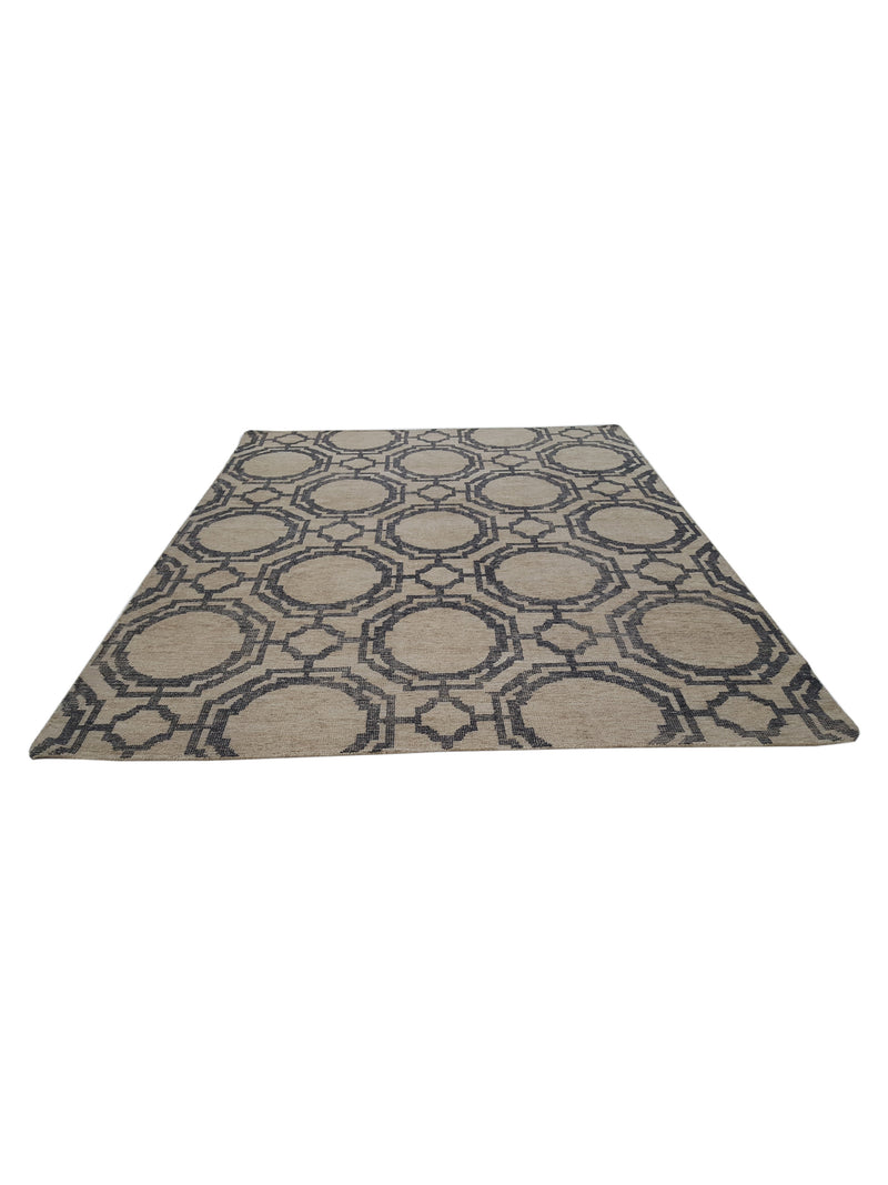 Pacific Water Colors 16902 Beige Charcoal Modern Hand Knotted Rug