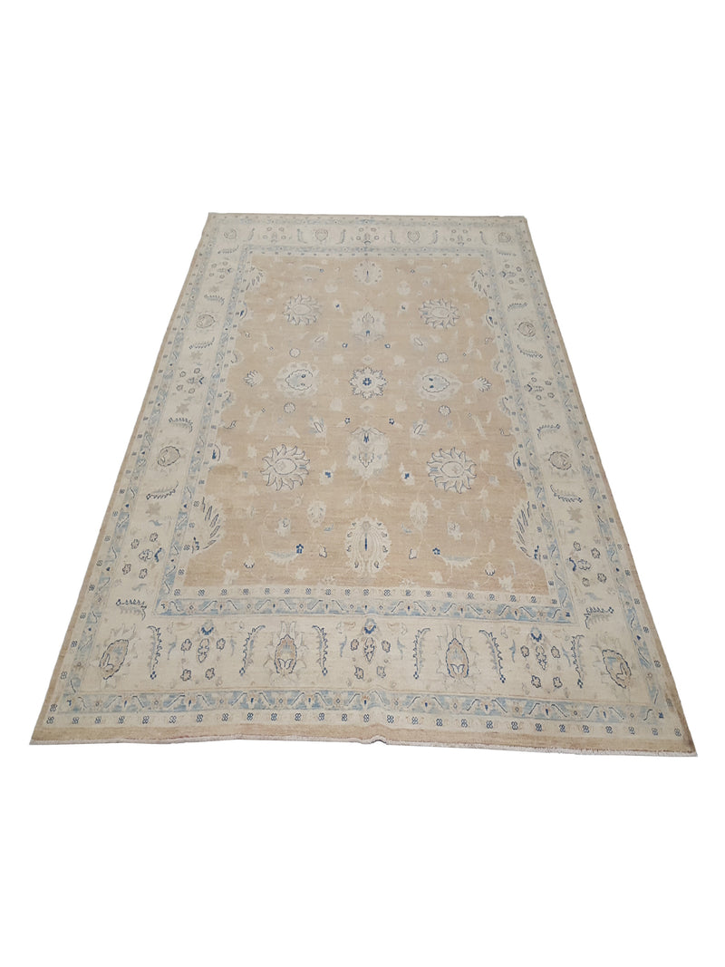 Pacific Farahan 17016 Khaki Beige Traditional Hand Knotted Rug