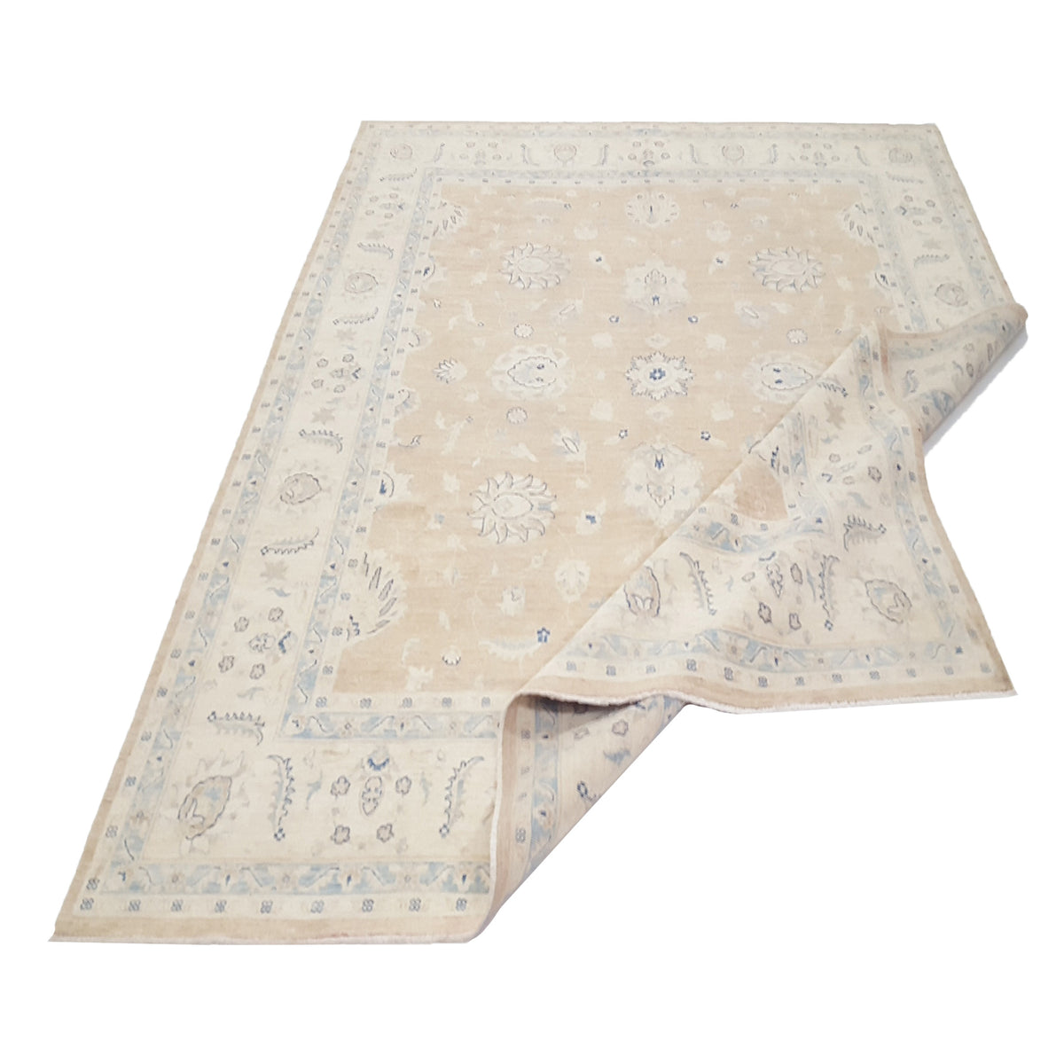 Pacific Farahan 17016 Khaki Beige Traditional Hand Knotted Rug