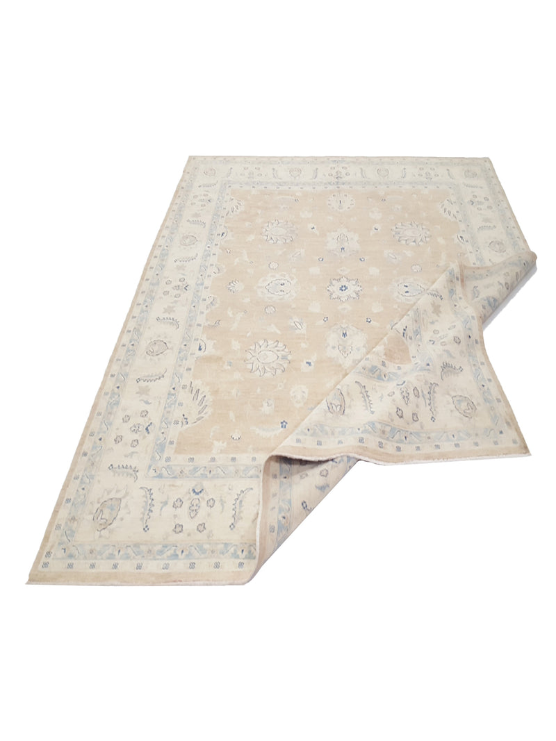 Pacific Farahan 17016 Khaki Beige Traditional Hand Knotted Rug