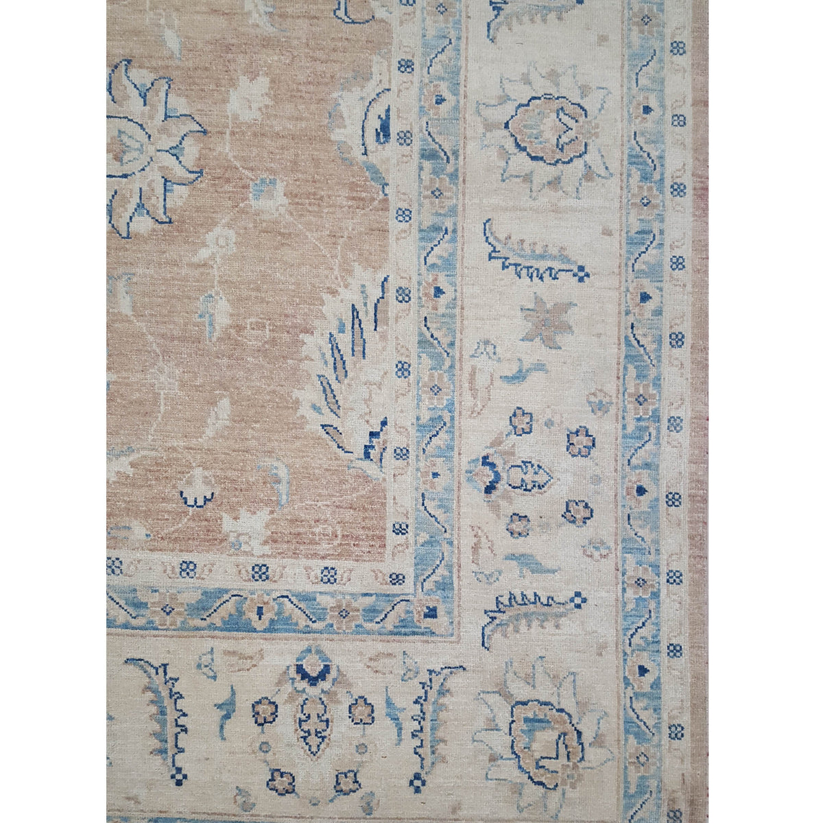 Pacific Farahan 17016 Khaki Beige Traditional Hand Knotted Rug