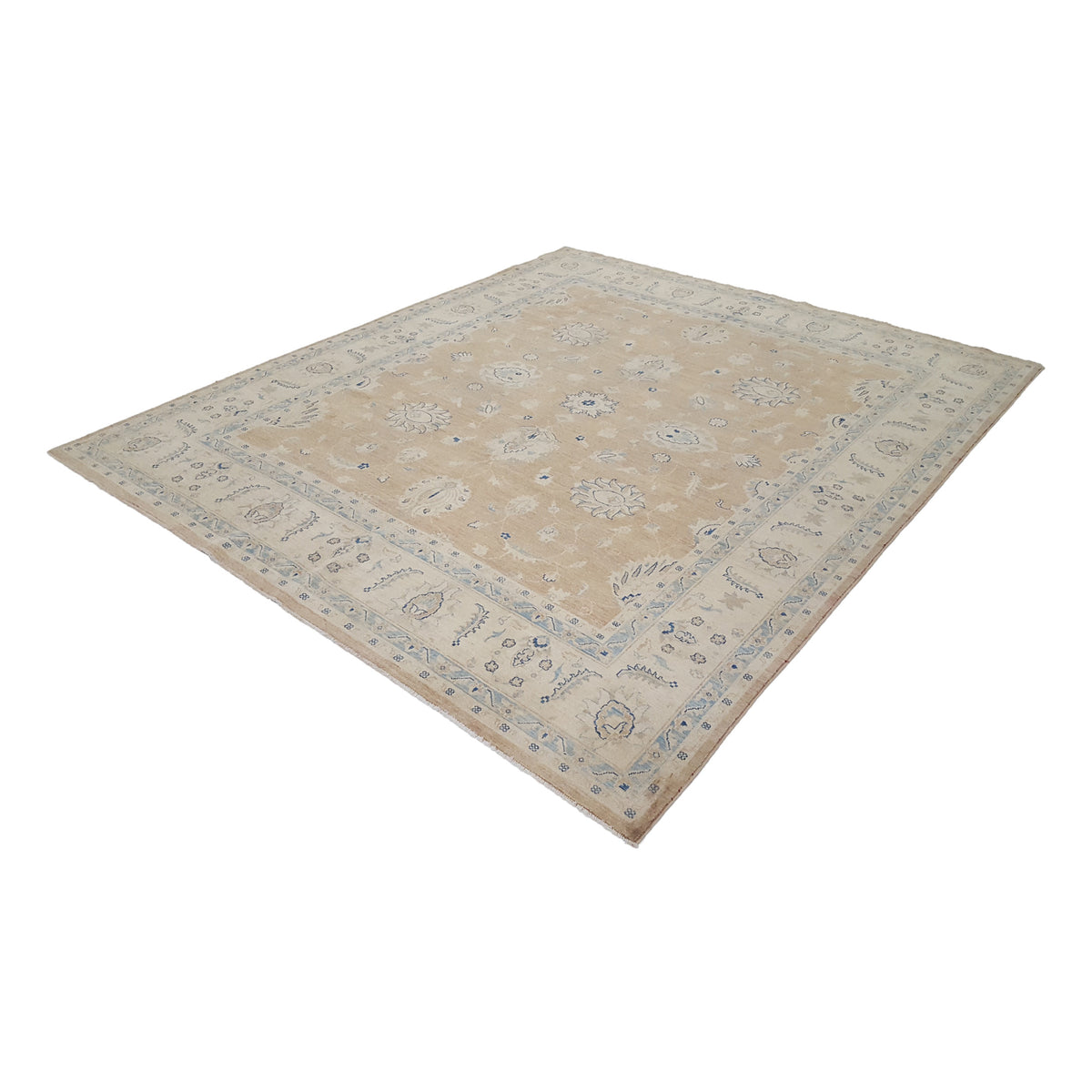 Pacific Farahan 17016 Khaki Beige Traditional Hand Knotted Rug