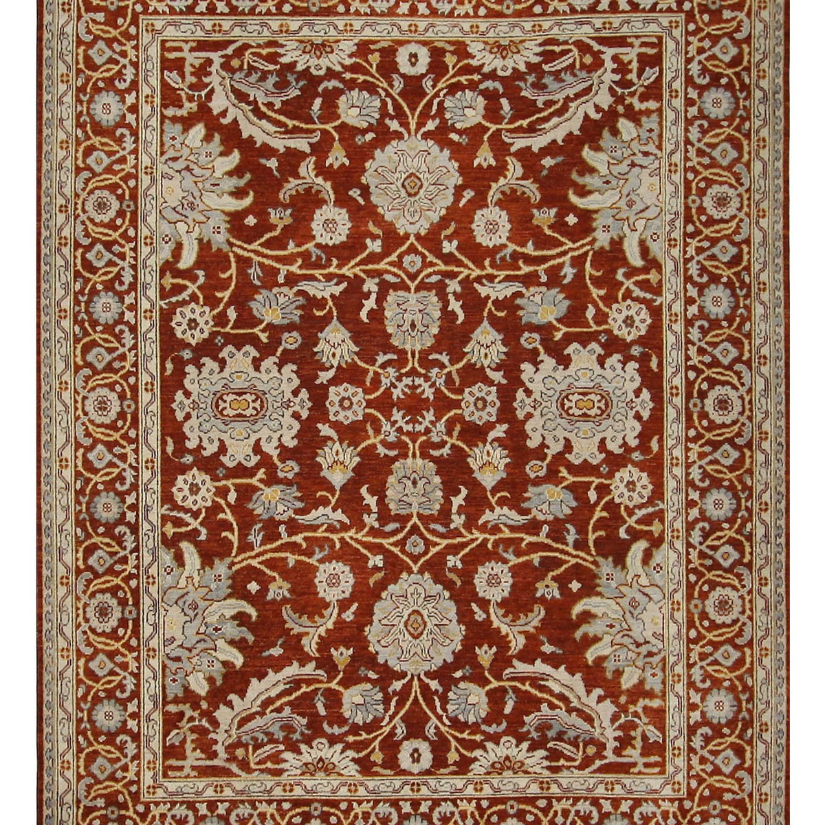 Pacific Ushak Wool Weft  Dk.Orange Ivory Transitional