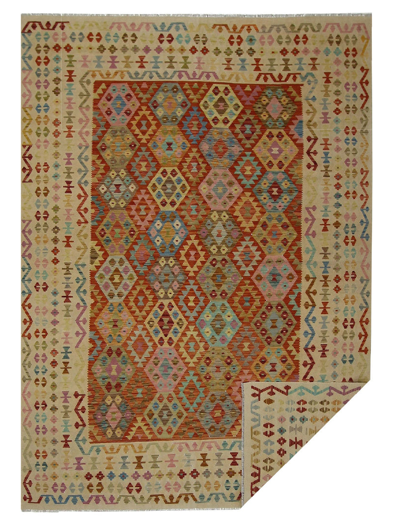 Aura Kilim 17035 Multi Multi Kilim Hand Woven Rug