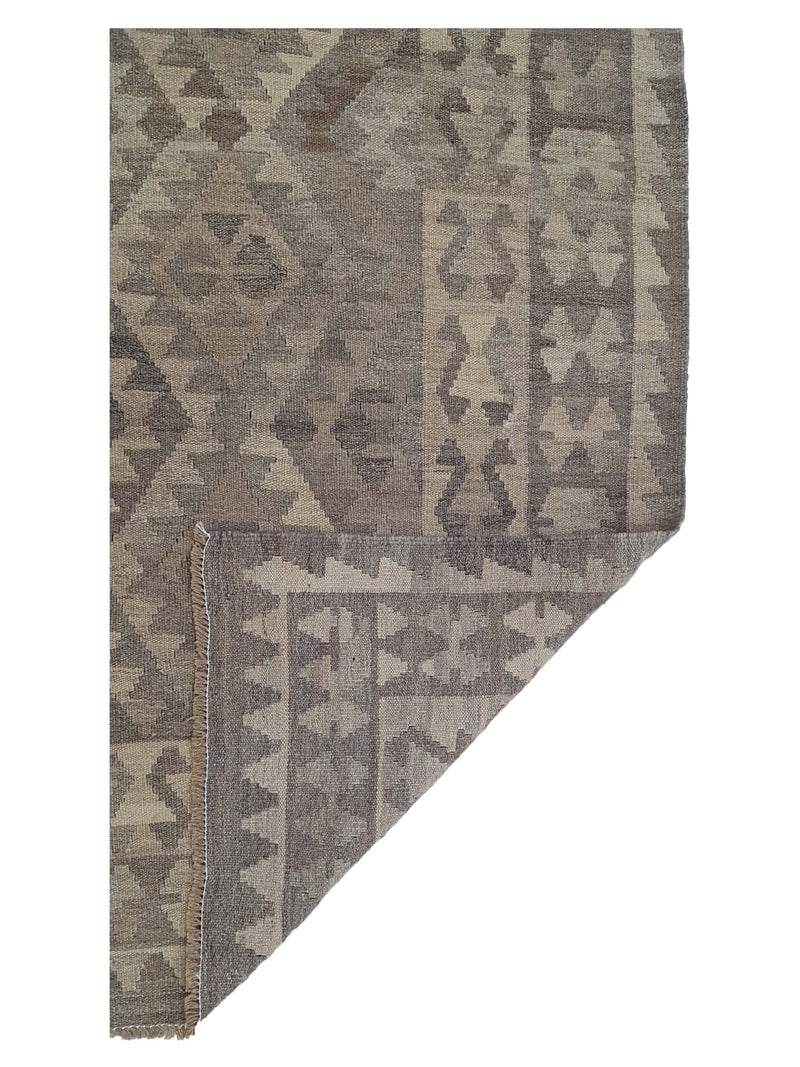 Aura Kilim 17045 Beige Chocolate Kilim Hand Woven Rug