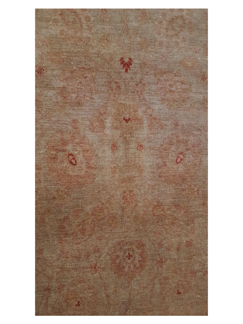 Pacific Farahan Overdyed 17054 Lt.Brown Brown Transitional Hand Knotted Rug