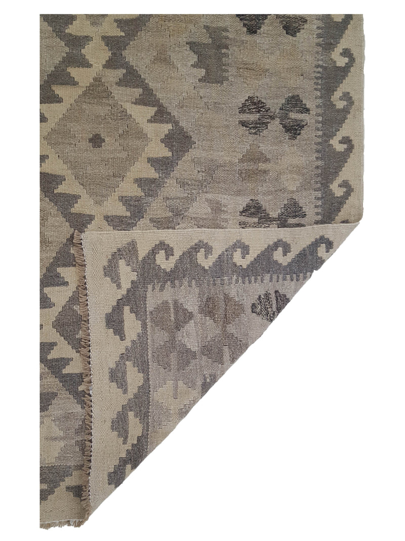 Aura Kilim 17055 Grey Grey Kilim Hand Woven Rug