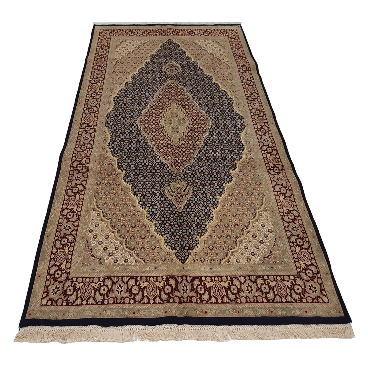 Pacific Tabriz-Pk 17057 Navy Red Traditional Hand Knotted Rug