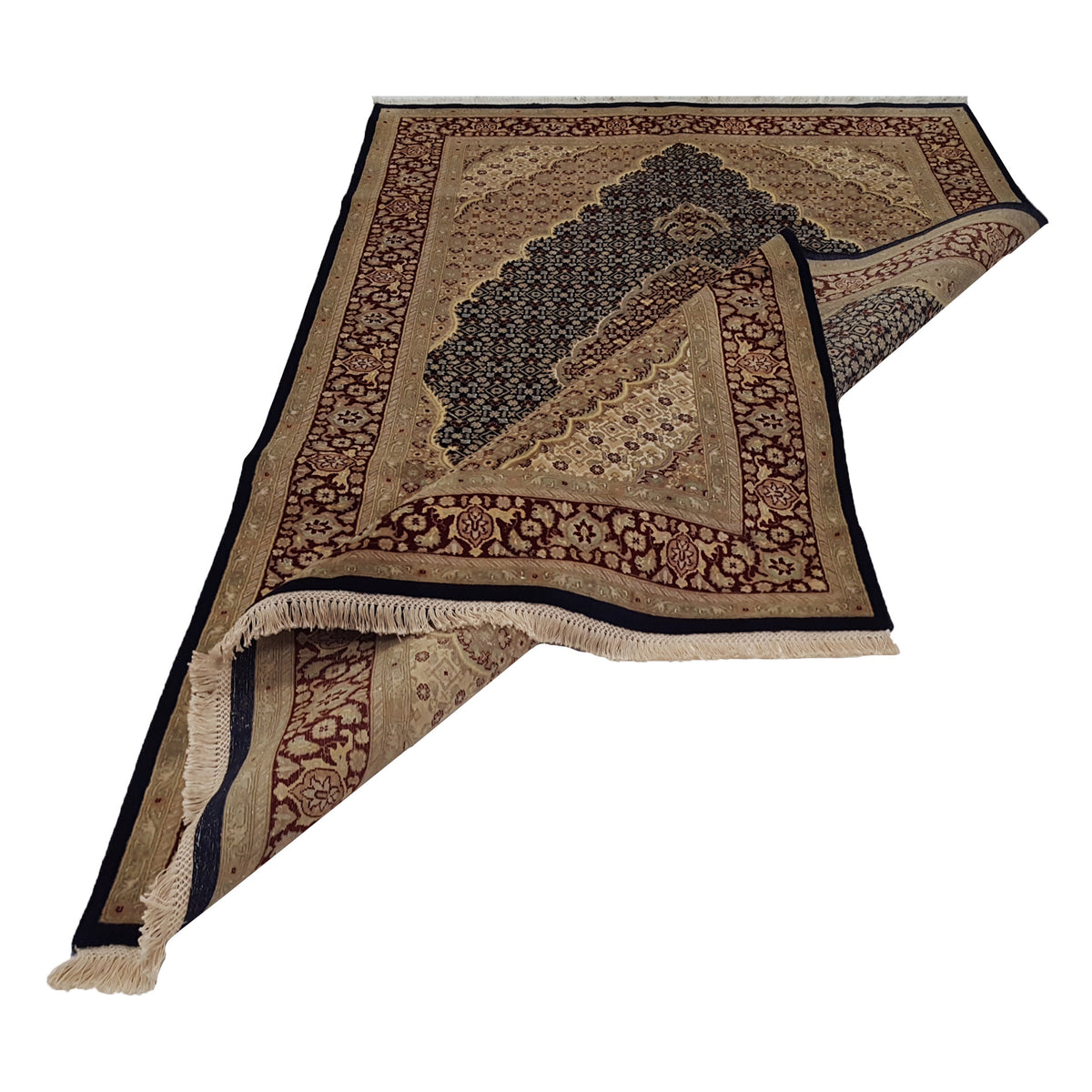 Pacific Tabriz-Pk 17057 Navy Red Traditional Hand Knotted Rug