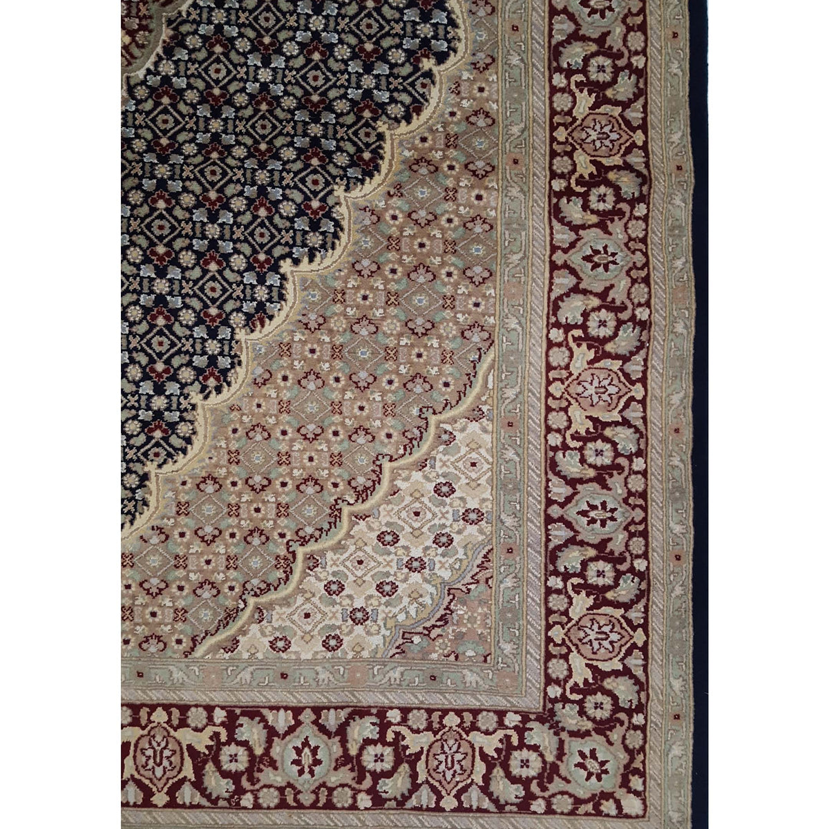 Pacific Tabriz-Pk 17057 Navy Red Traditional Hand Knotted Rug