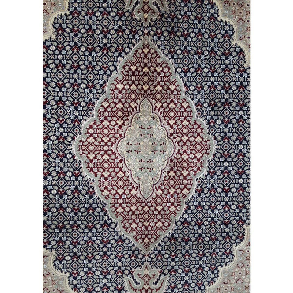 Pacific Tabriz-Pk 17057 Navy Red Traditional Hand Knotted Rug