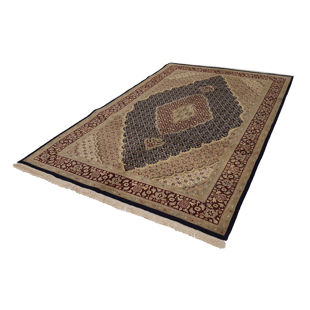 Pacific Tabriz-Pk 17057 Navy Red Traditional Hand Knotted Rug